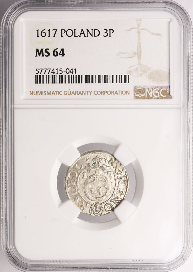 Poland Poltorak 1617 Zygmunt III Waza 1587-1632 NGC MS 64 | MA-Shops