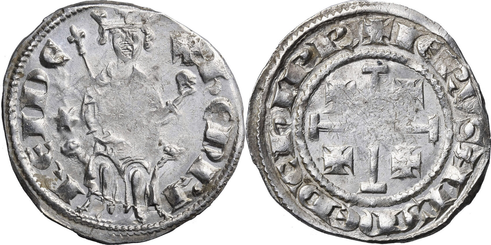 Crusaders Lusignan Kingdom Of Cyprus Gros Grand ND Henry II 1285 1324 crusaders-lusignan-kingdom-of-cyprus-gros-grand-nd-henry-ii-1285-1324