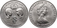 St Helena Island 25 Pence / 1 Crown Wedding of Prince Charles and Lady Diana -