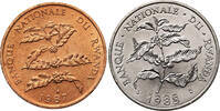 Rwanda set 5 and 10 Francs -