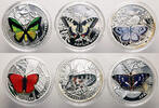 Niue / Belarus 6 x Dollar / 20 Roubles Butterflies series -