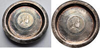 Ethiopia, Menelik II Silver bowl / saucer with 1 Birr coin -