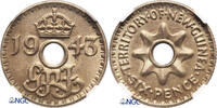 New Guinea 6 Pence -