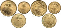 Lebanon Set 5, 10, 25 Piastres -