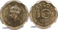 Ceylon (Sri Lanka) 10 Cents George VI -