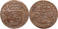 Spanish Netherlands, Flandres (Belgium) Liard / Oord Brugge / Carol II -