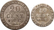 Germany. Westphalia 10, 20 Centimes Hieronymus Napoleon -