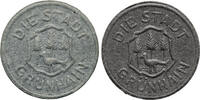 Saxony, Grünhain 10 Pfennig blue / black cardboard -