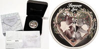 Tuvalu 50 Cents Forever Love/ koala Colorized Proof -