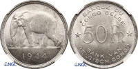 Belgian Congo 50 Francs elephant -