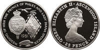 Ascension Island 25 Pence / 1 Crown Wedding of Prince Charles and Lady Diana -