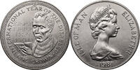 Isle of Man 1 Crown Louis Braille -