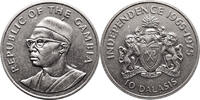 Gambia 10 Dalasis 10th Anniversary of Independence -