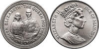 Isle of Man 1 Crown 85th Wedding Anniversary of the Queen Mother -