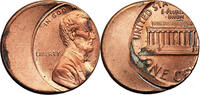 USA 1 Cent “Lincoln Cent” error - struck off center -