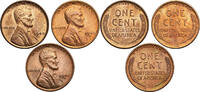 USA Set of 3 x 1 Cent -
