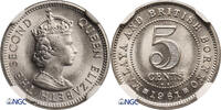 Malaya & British Borneo 5 Cents -