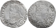 Spanish Netherlands (Holland) 1/5 Filipsdaalder (1/5 Ecu) Dordrecht mint, Filips II (1555-1598) -
