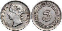 Malaya, Straits Settlements 5 Cents Victoria -