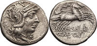 The Roman Republic AR Denarius M. Calidius, Q. Metellus, and Cn. Fulvius -