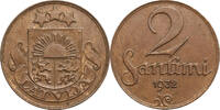 Latvia, First Republic 1918-1938 2 Santimi -