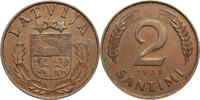 Latvia, First Republic 1918-1938 2 Santimi -