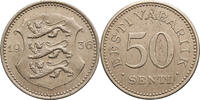 Estonia, Republic 1918-1941 50 Senti -