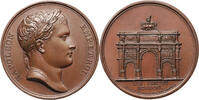 France. Napoleon I Br medal Construction of the Arc de Triomphe -
