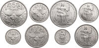 New Caledonia 50 Centimes, 1, 2, 5 Francs 4 pcs -