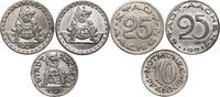 Aachen 10 and 25 pfennig 3 pcs -