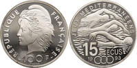 France 15 écus / 100 Francs XII Mediterranean Games - Swimming -