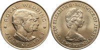 Jersey 2 Pounds edding of Prince Charles and Lady Diana -