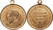 Belgium, Leopold II Medal 50th Anniversary of Independence, Mons School Festival -