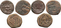 Iran, Kingdom Abu Shahr Set 3 x AE Falus anonymous -