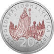 Schweiz 2024 20 Franken NIKOLAUS in PP original verpackt - nur 5.000 Stück Polierte Platte