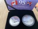 20 Dollar und 2 Pfund 2022 Kanada + Großbrittannien 2-er SET 20 CAD + 2 Pfund Großbritt. 95. Geburtstag QUEEN ELISABETH II.  2022 PP