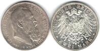 Deutschland - Kaiserreich 2 Mark J. 48 2 Mark Bayern PRINZREGENT LUITPOLD 90. Geb. 1911 Stempelglanz! -