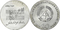 Deutschland 20 Mark DDR 20 M Joh. Sebastian BACH-PROBE vertiefte Schrift -