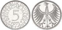 Deutschland 5 DM 5 DM J. 387 Kursmünze 1971 J PATINA in vz-st! -