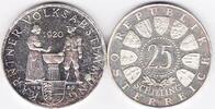 25 Schilling 1960 Österreich 25 öS KÄRNTNER VOLKSABSTIMMUNG 1960 perfekte PP  - Auflage nur 900 Stück! Polierte Platte