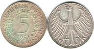 Deutschland 5 DM 5 DM J. 387 Kursmünze 1951 F in VZ! -
