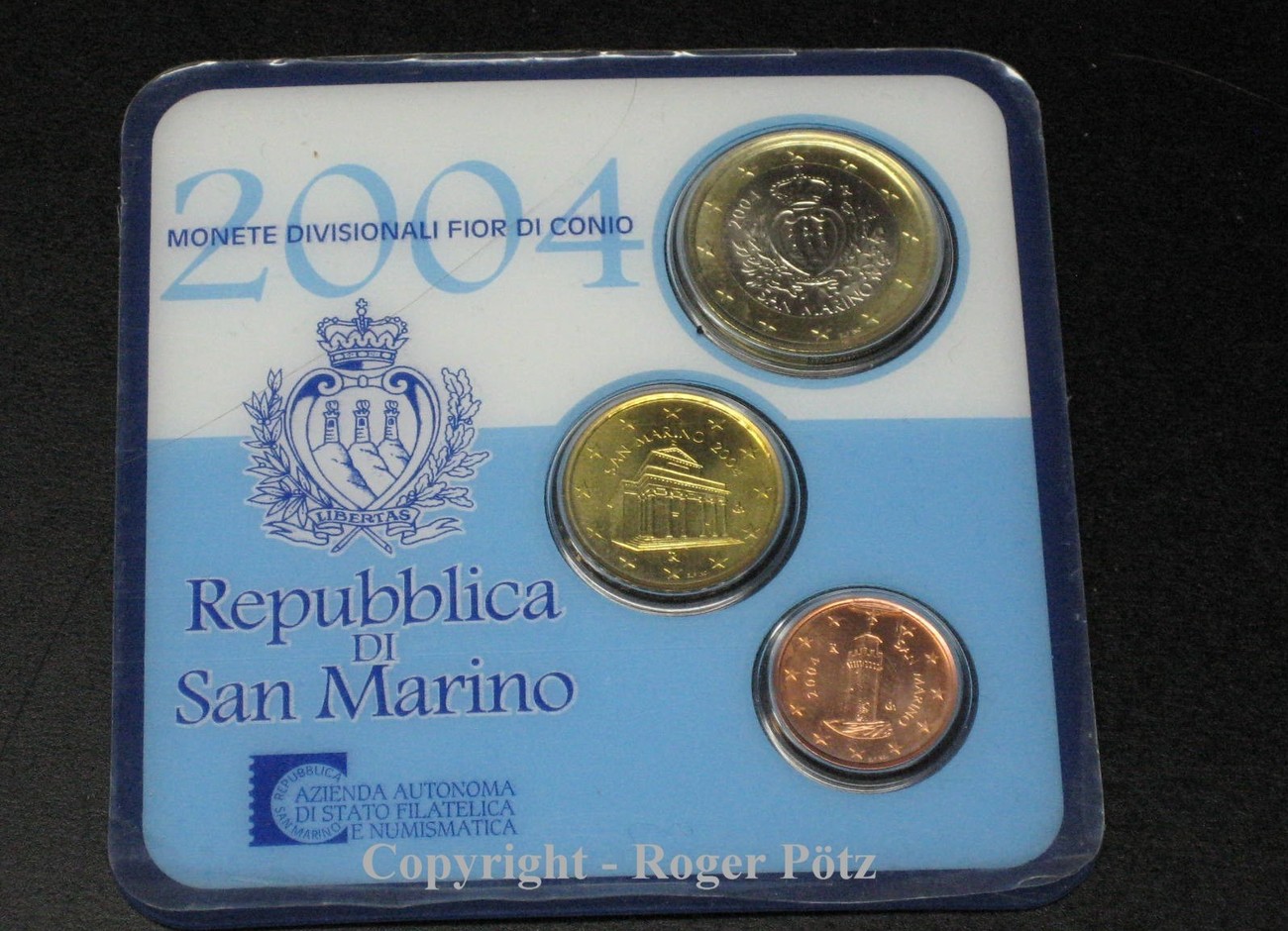 SAN MARINO 1 11 Euro 1 Euro Und 10 Cent Und 1 Cent 2004 In Offizieller san-marino-1-11-euro-1-euro-und-10-cent-und-1-cent-2004-in-offizieller