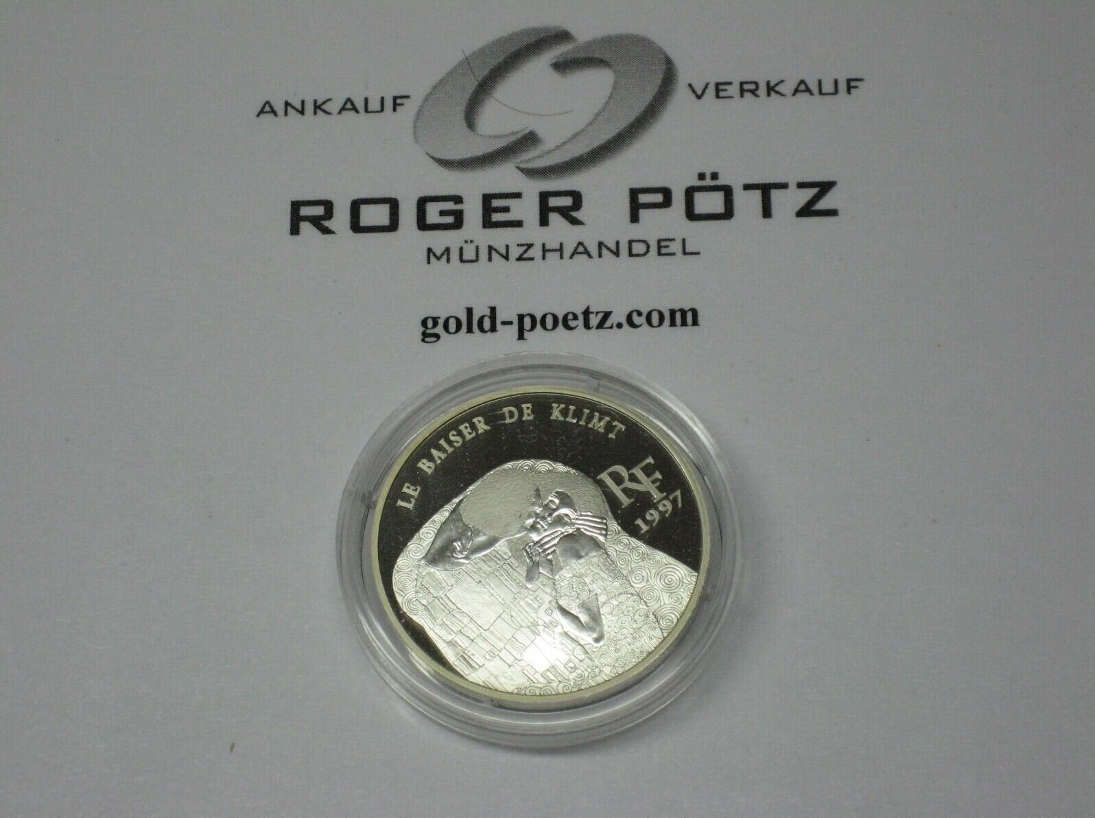 frankreich-10-francs-1-50-euro-10-ff-1997-gustav-klimt-silber-pp-1