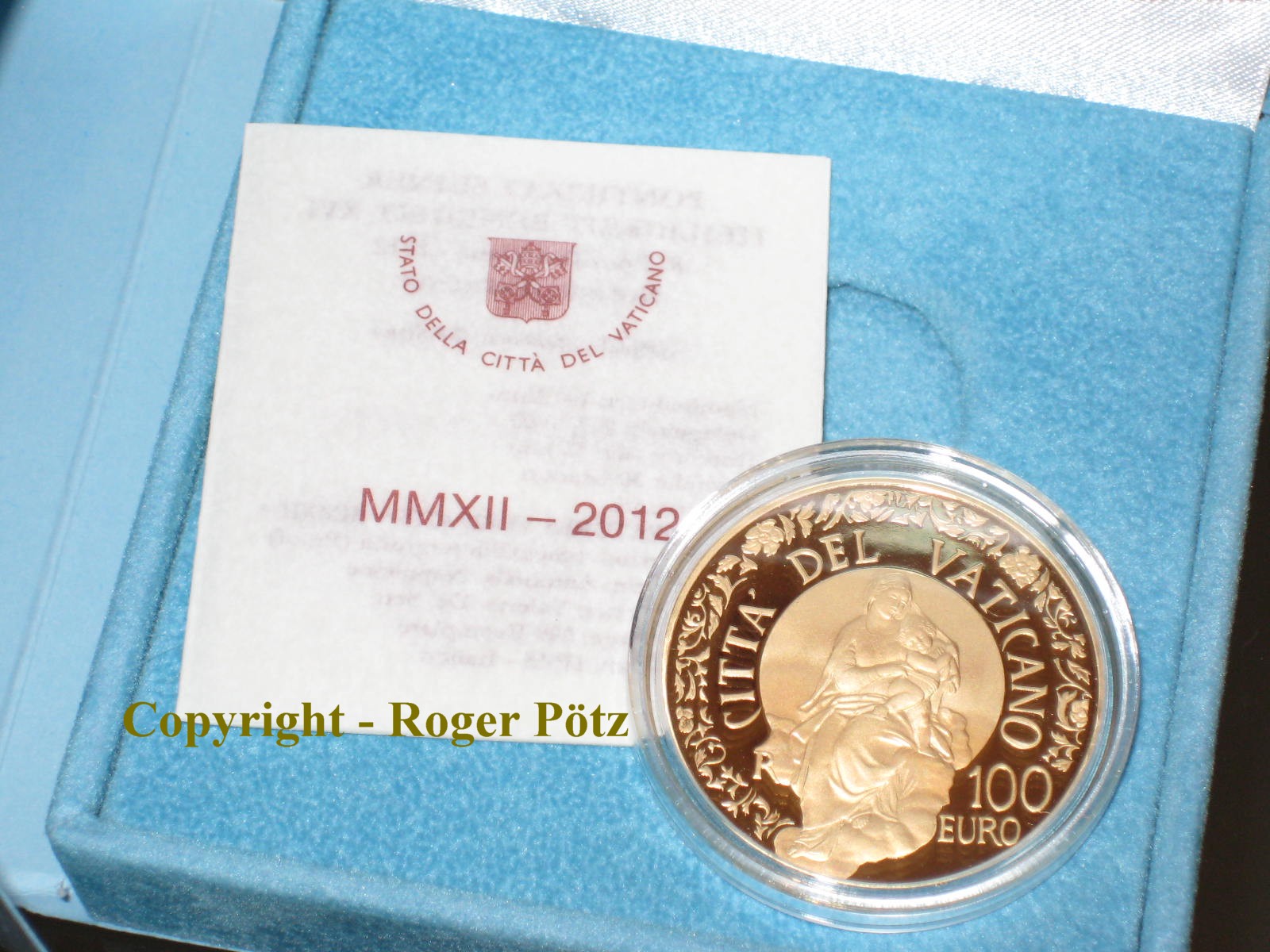 100 Euro 2012 Vatikan 100 Euro Gold Vatikan 2012 PP original nur 999 Exemplare proof