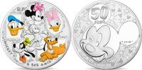 FRANKREICH 50 Euro 50 Euro 2018 Mickey und seine Freunde Silber coloriert PP -