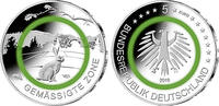 BRD 25 Euro 5 x 5 Euro Klimazonen - gemäßigte Zone 2019 Komplettsatz A D F G J bfr -