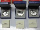 Frankreich 4,50 Euro 3 x 1,50 Euro 2007 Asterix Silber PP - je nur 3.000 Ex. Auflage -