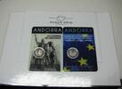ANDORRA 2 x 2 Euro 2 x 2 Euro 2022 Gedenkmünzen Karl der Große und Euro in Coincard -