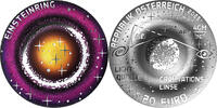 ÖSTERREICH 20 Euro 20 Euro 2025 Silber coloriert Einsteinring PP -