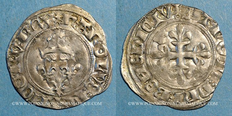 FRANZÖSISCHE KÖNIGLICHE MÜNZEN 1417 Charles VI (13801422). Gros dit